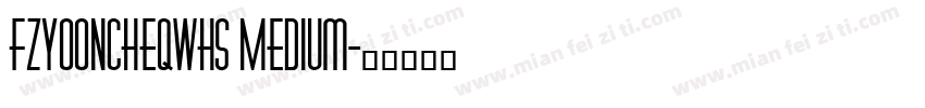 FZYooncheQWHS Medium字体转换